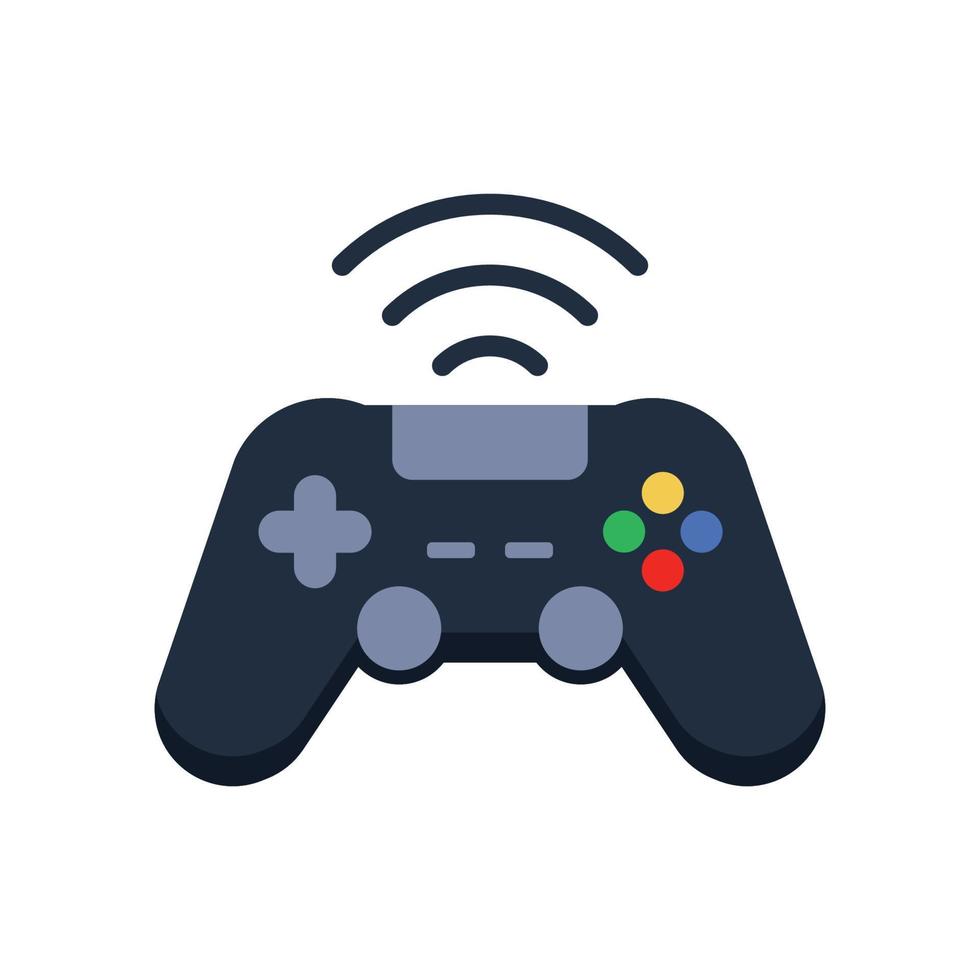 controlador de juegos inalámbrico, icono, vector, ilustración. vector