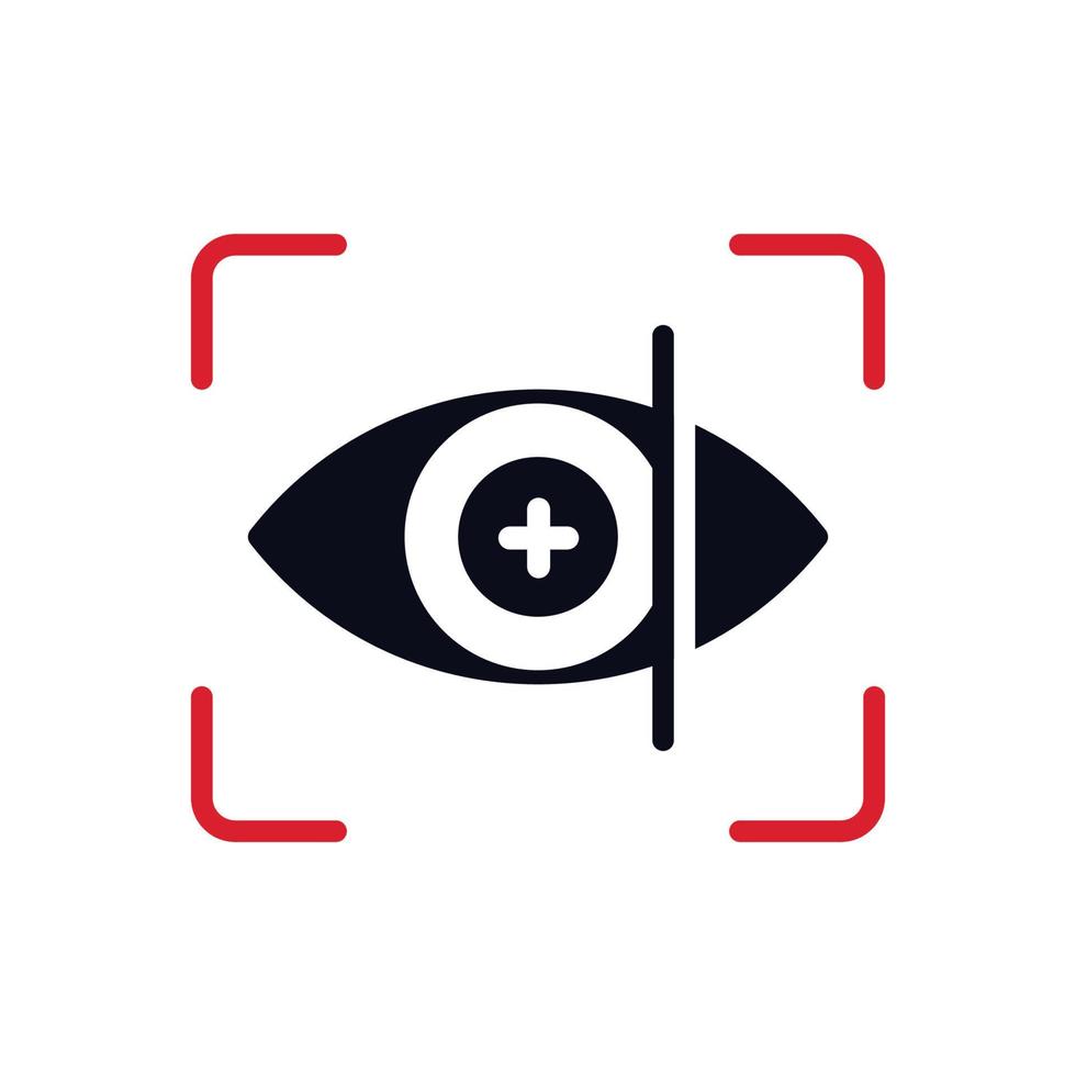 Eyes scanning, icon, Vector, Illustration. vector