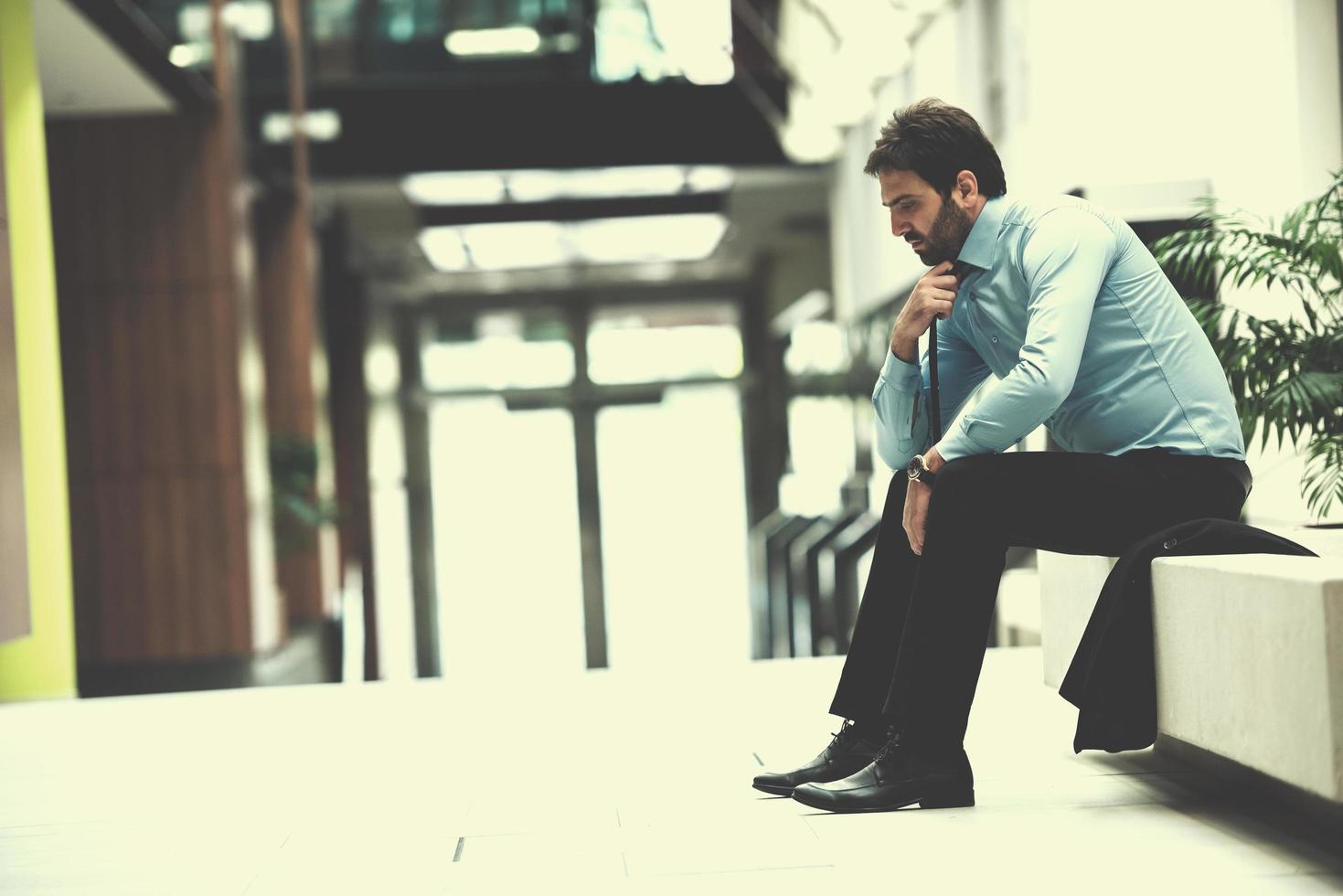 frustrated young business man photo
