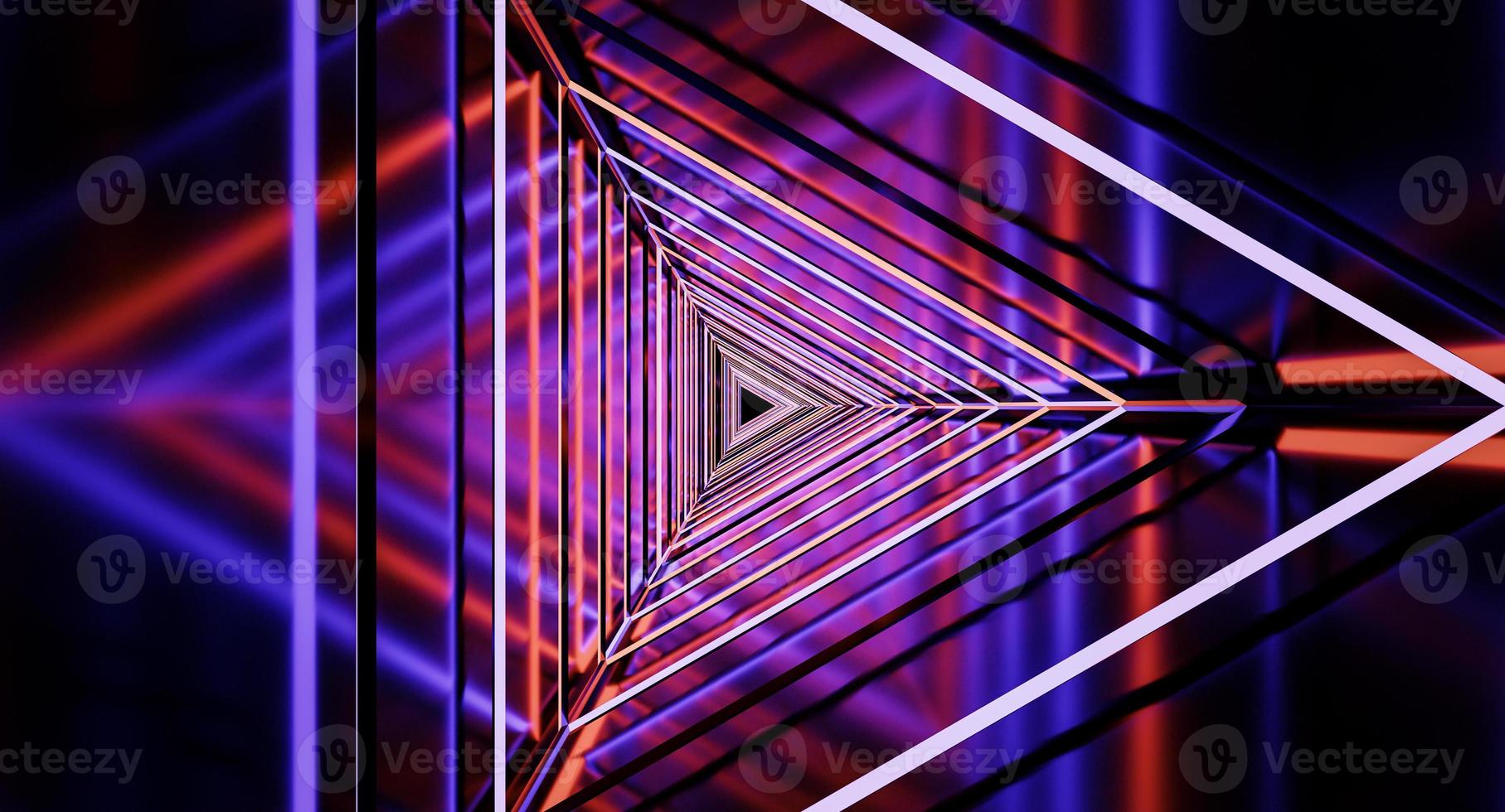 Spaceship corridor, tunnel with light. sci-fi, science concept. 3d rendering. photo