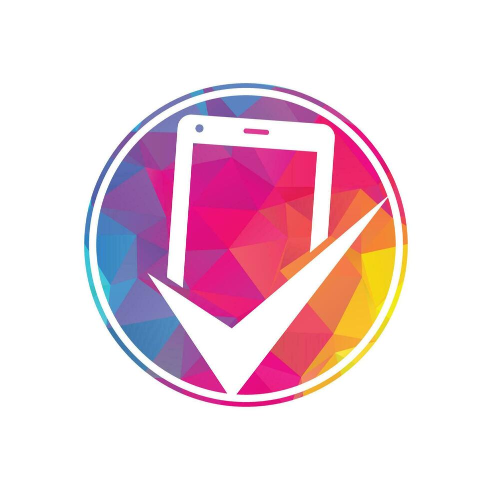 Check mobile logo design template vector. Mobile Repair Logo icon. Mobile App Logo vector