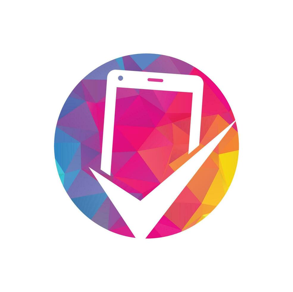 Check mobile logo design template vector. Mobile Repair Logo icon. Mobile App Logo vector
