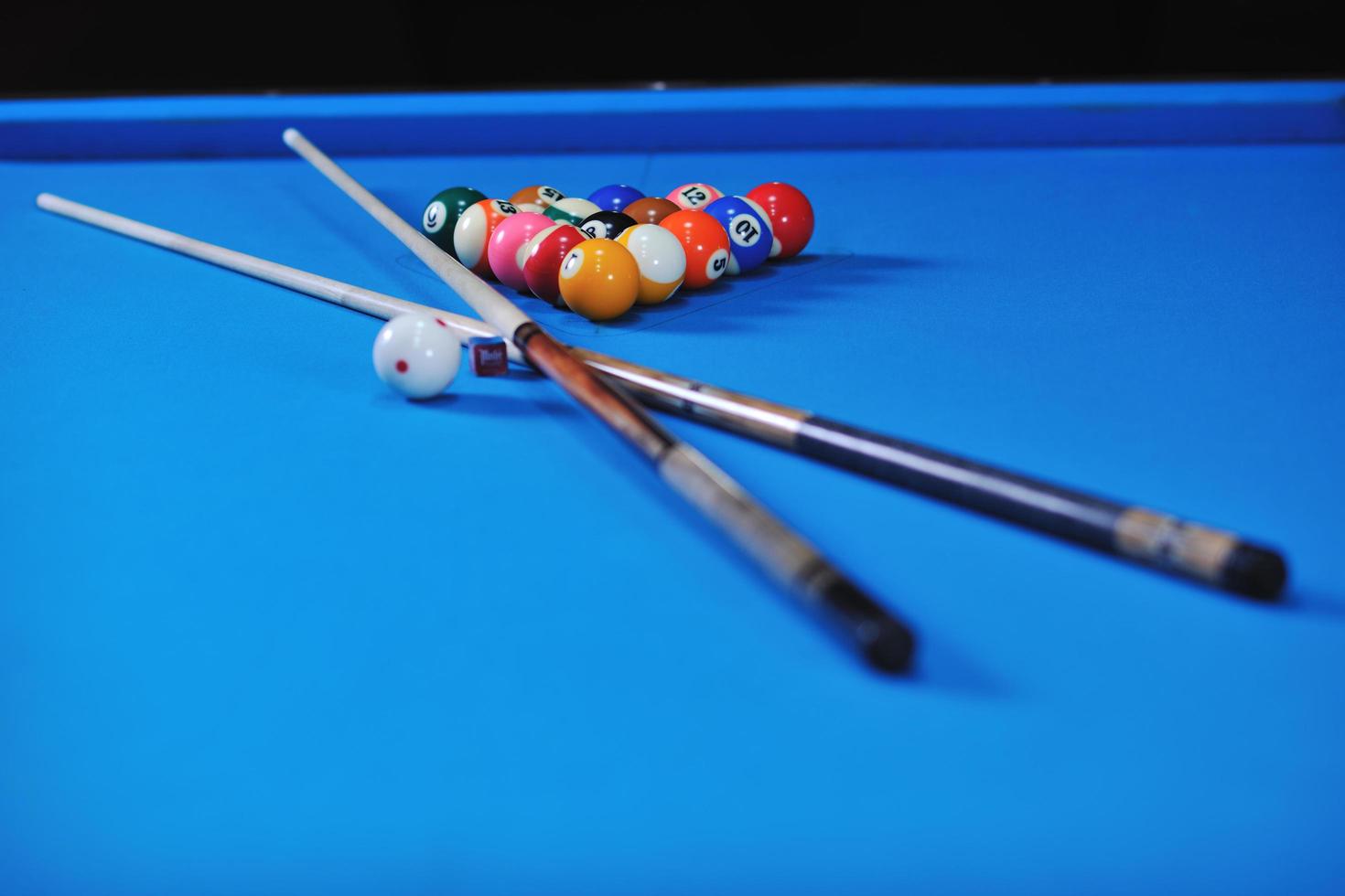 billiard balls view photo