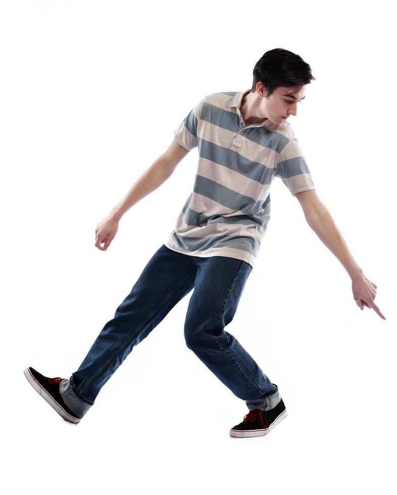 young man dancing photo