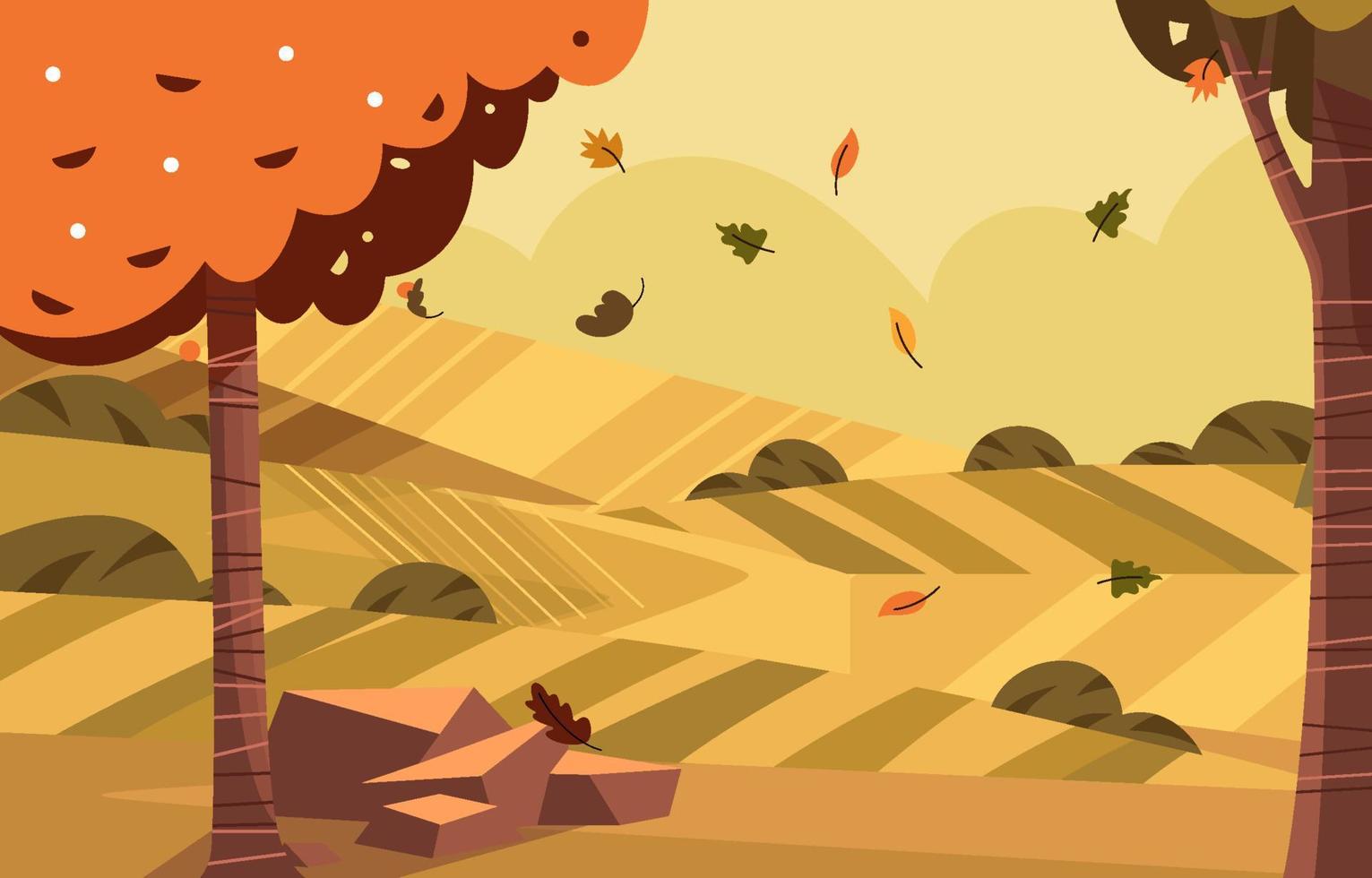 Fallen Leaves Background vector