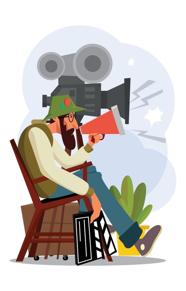 Movie Director Character Concept vector