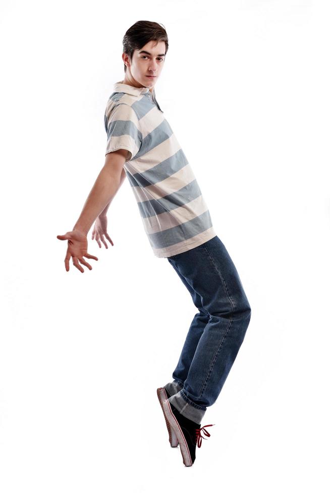 young man dancing photo