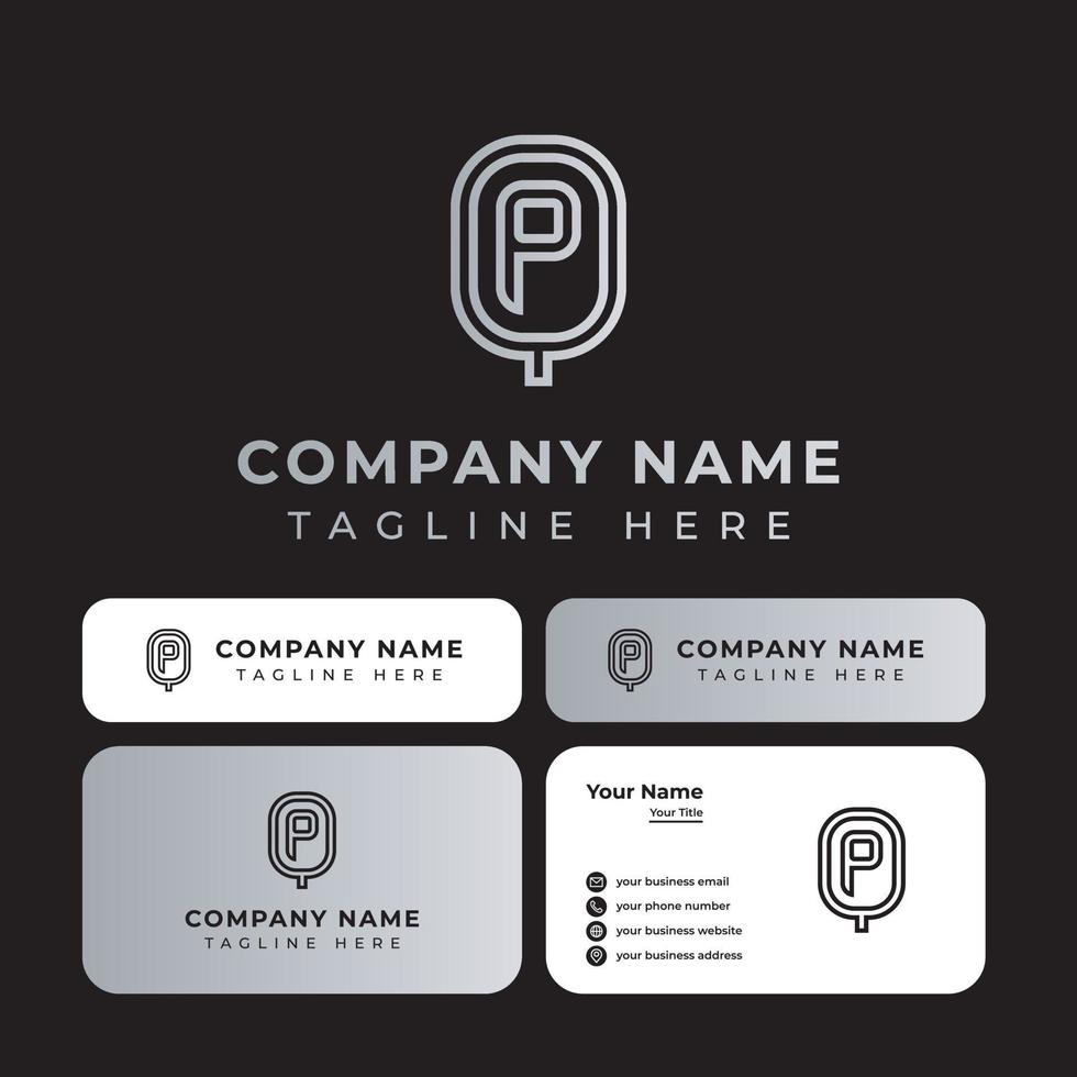 Letter QP Outline Logo, suitable for any business or personal identity. vector