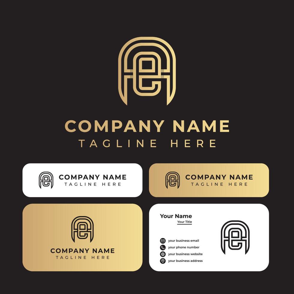 Letter AE Outline Logo, suitable for any business or personal identity. vector