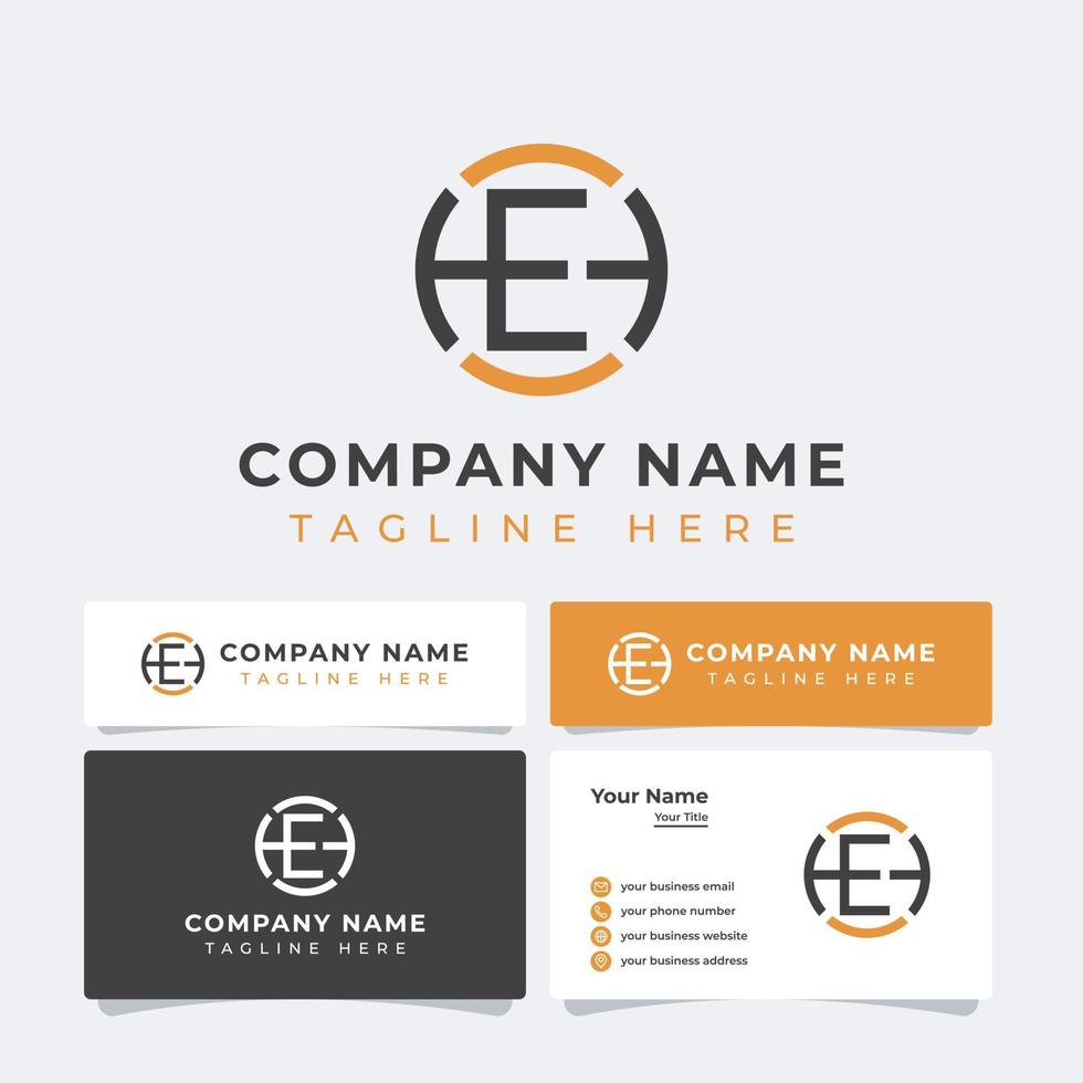 Letter EH Circle Logo, is suitable for any business. vector