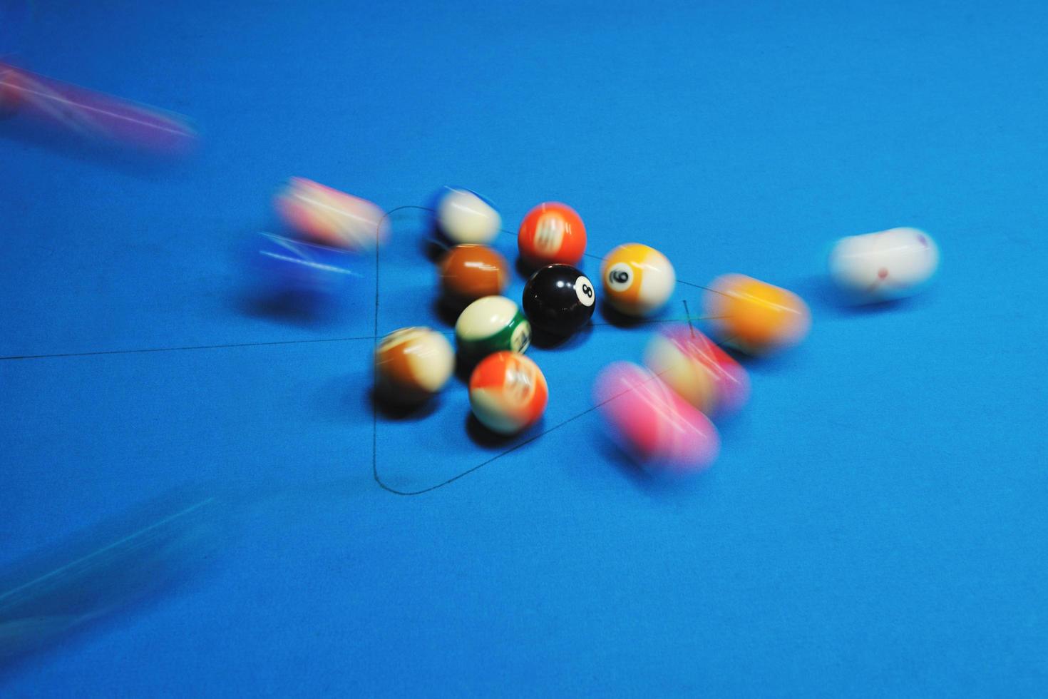 billiard balls view photo