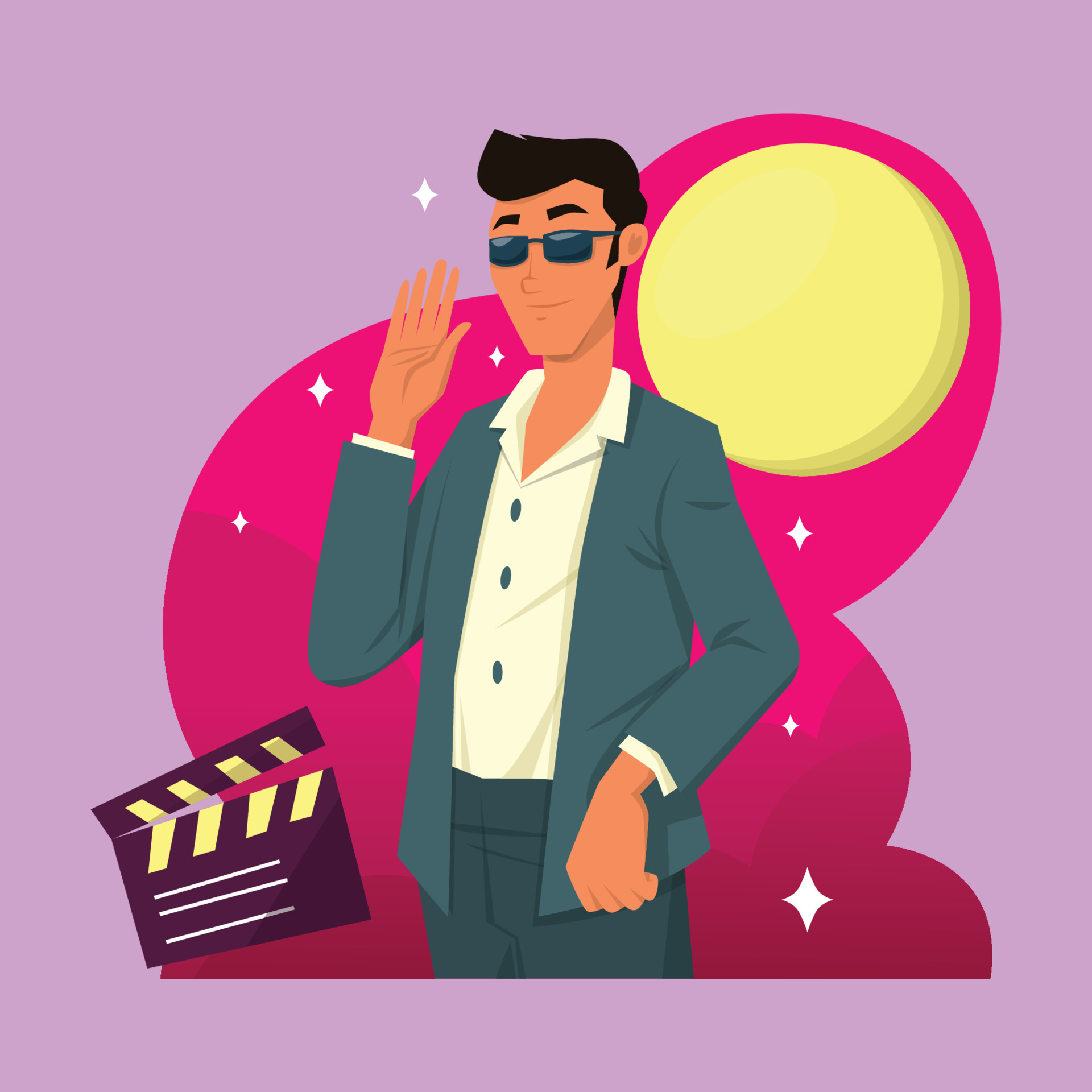 actor de diseño de personajes 12493389 Vector en Vecteezy