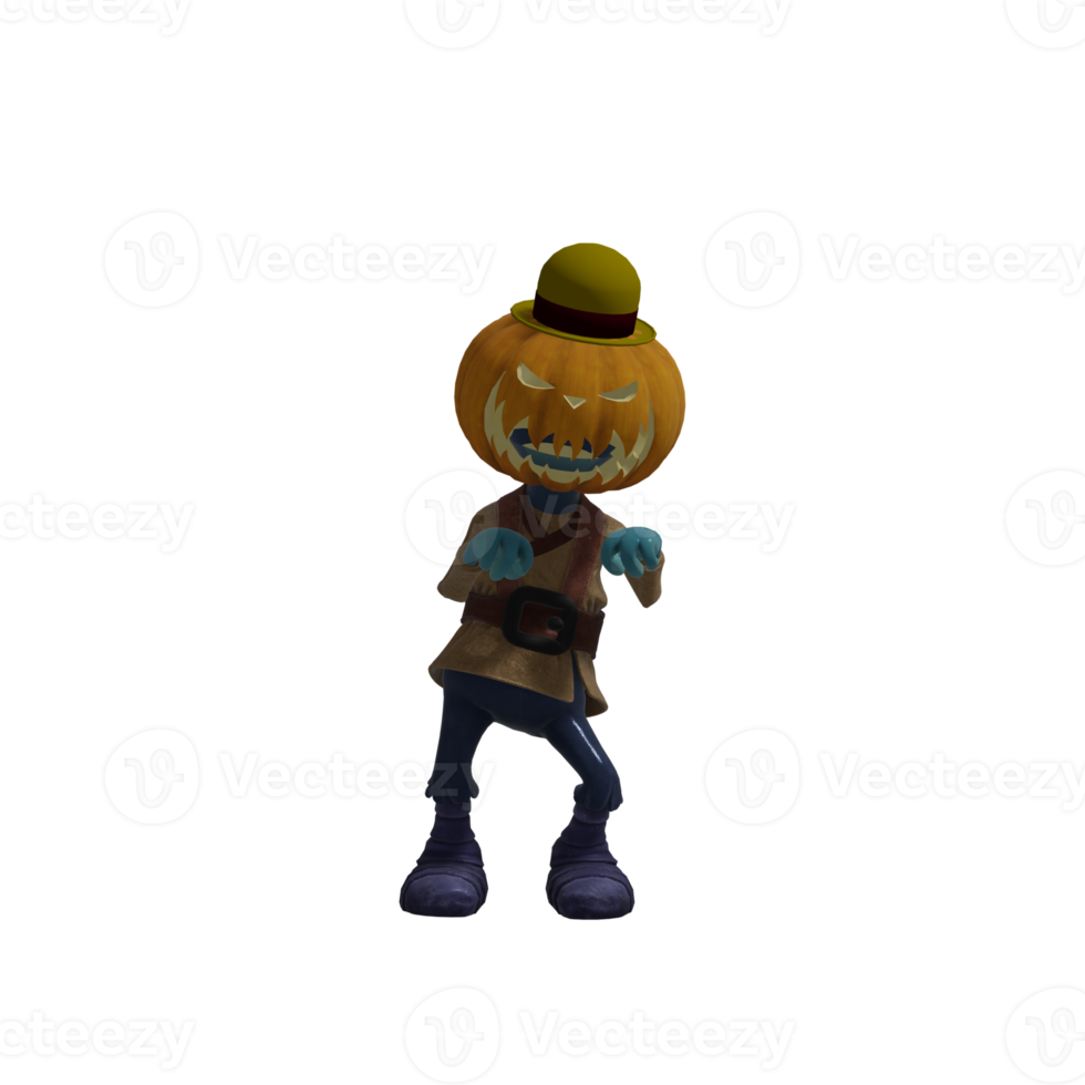 Pumpkin monsters dancing png