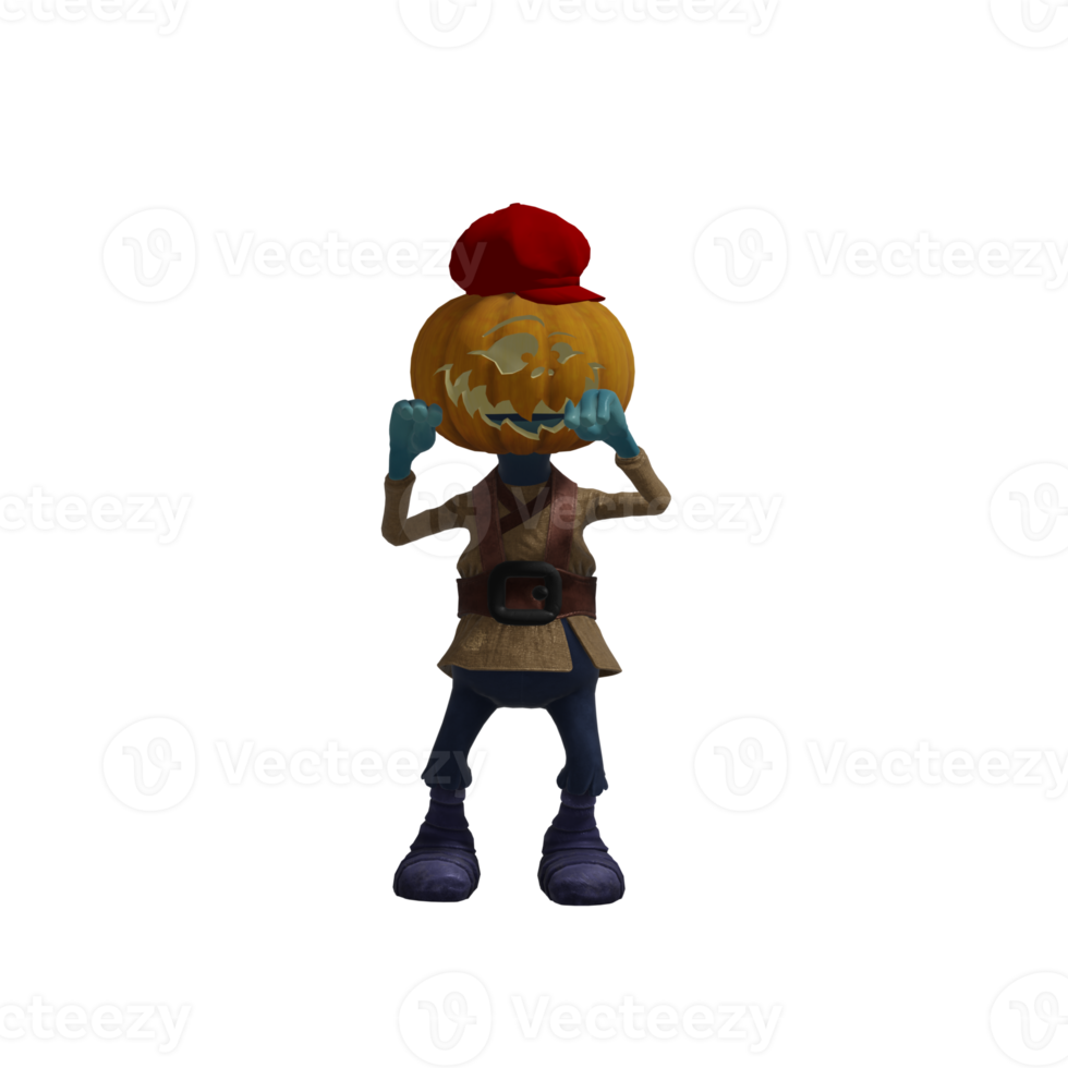 Pumpkin monsters dancing png