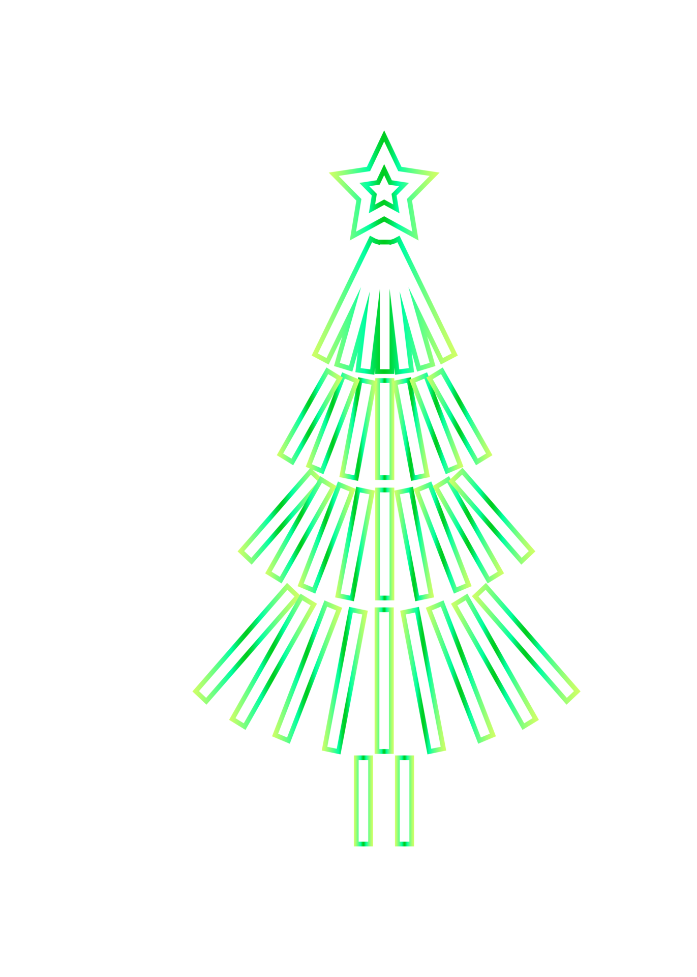 Neon Christmas tree design. PNG with transparent background. 12493982 PNG