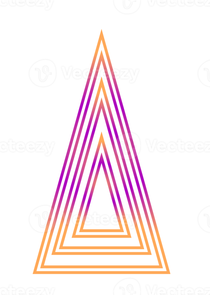 Neon Christmas tree design. PNG with transparent background.