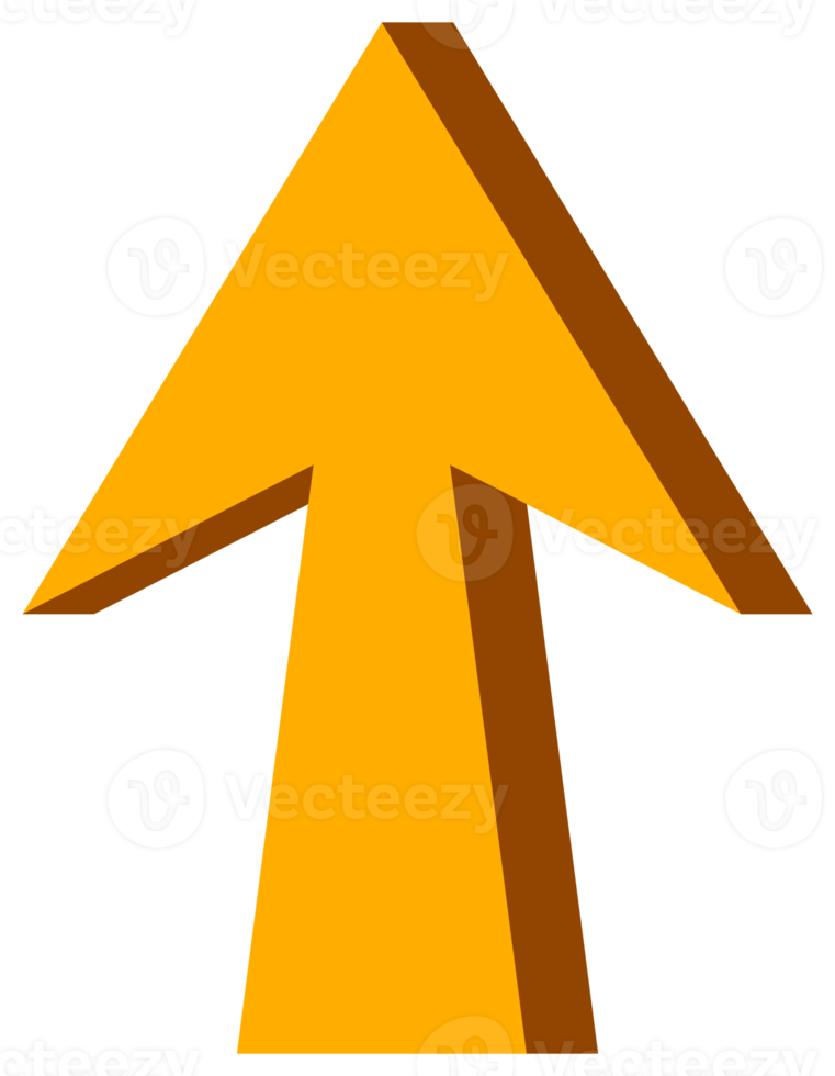 Up arrow simple symbol. PNG with transparent background.