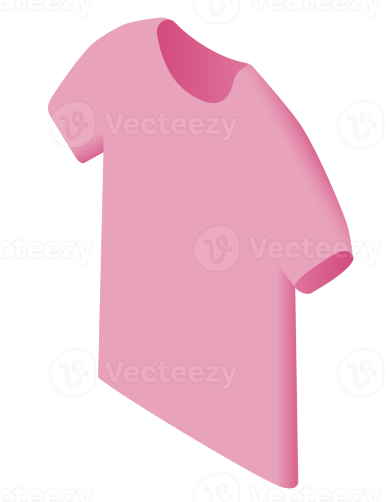 Isometric t shirt. PNG with transparent background.