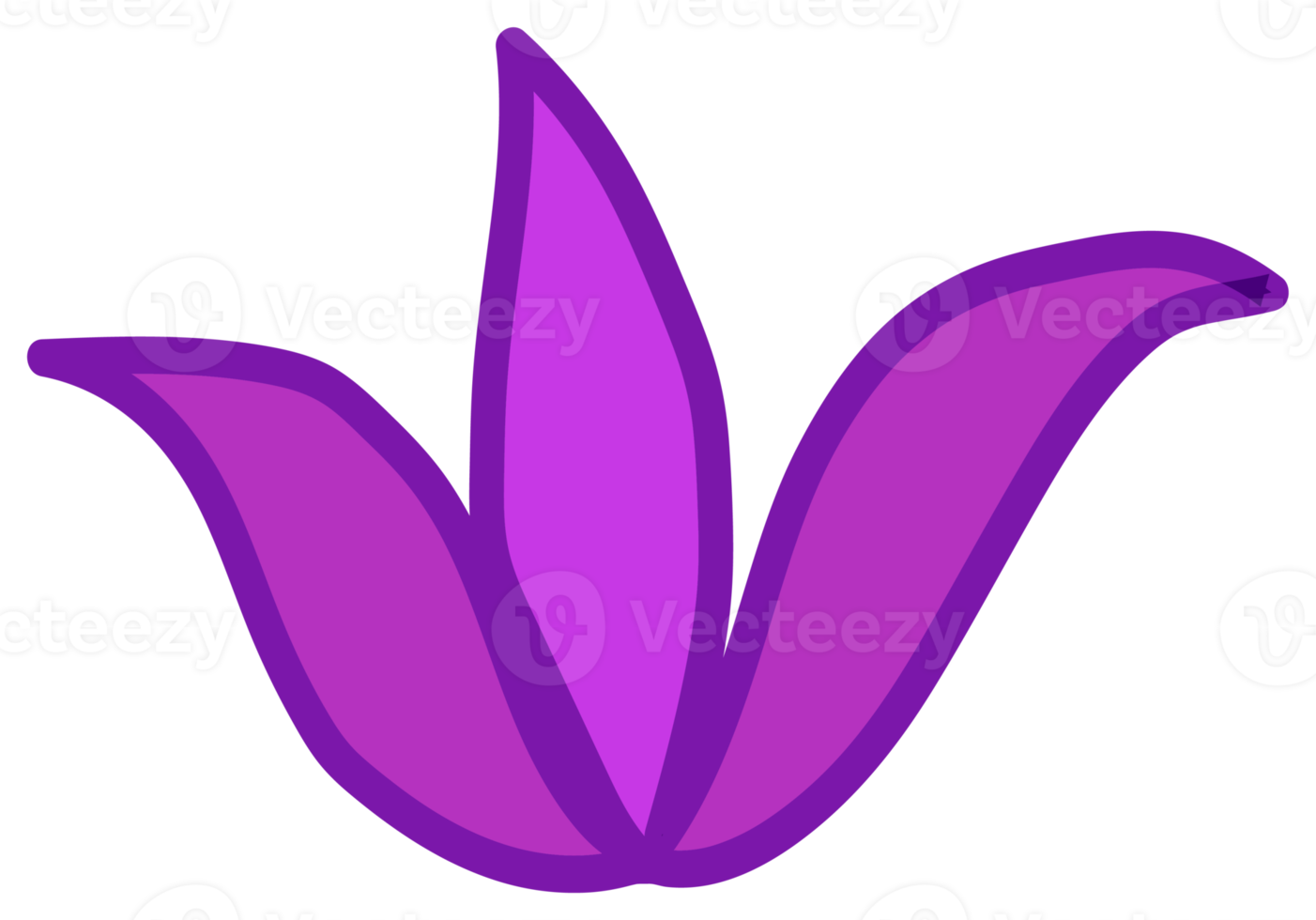 botanisch ontwerp element, decoratief vlak. PNG met transparant achtergrond.