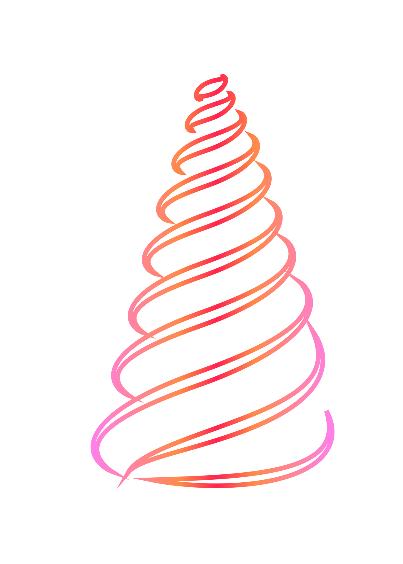 Neon Christmas tree design. PNG with transparent background. 12494184 PNG
