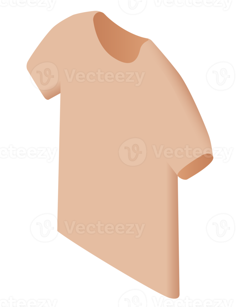 t-shirt isométrique. png avec fond transparent.