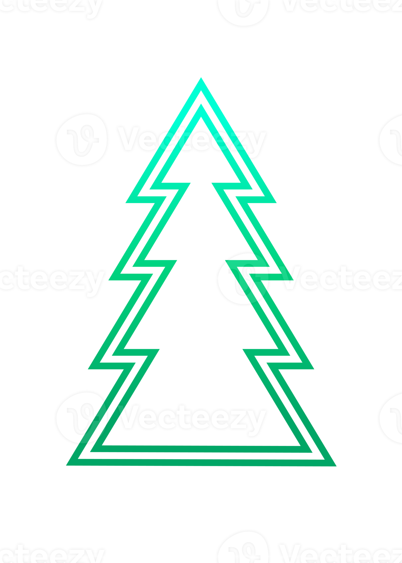 Neon Christmas tree design. PNG with transparent background. 12494192 PNG