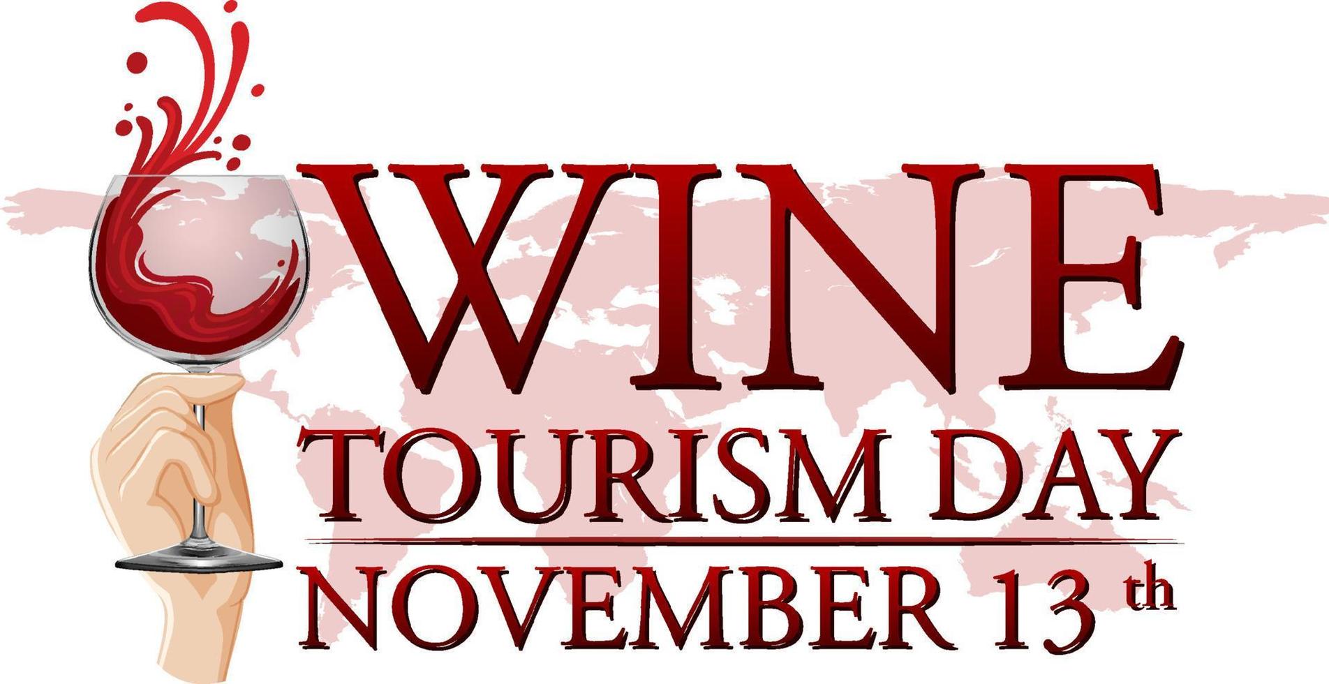 Wine Tourism Day Poster Template vector