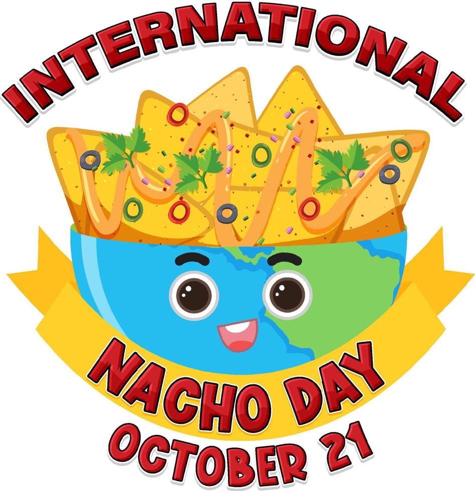 diseño de banner del día internacional de nacho vector