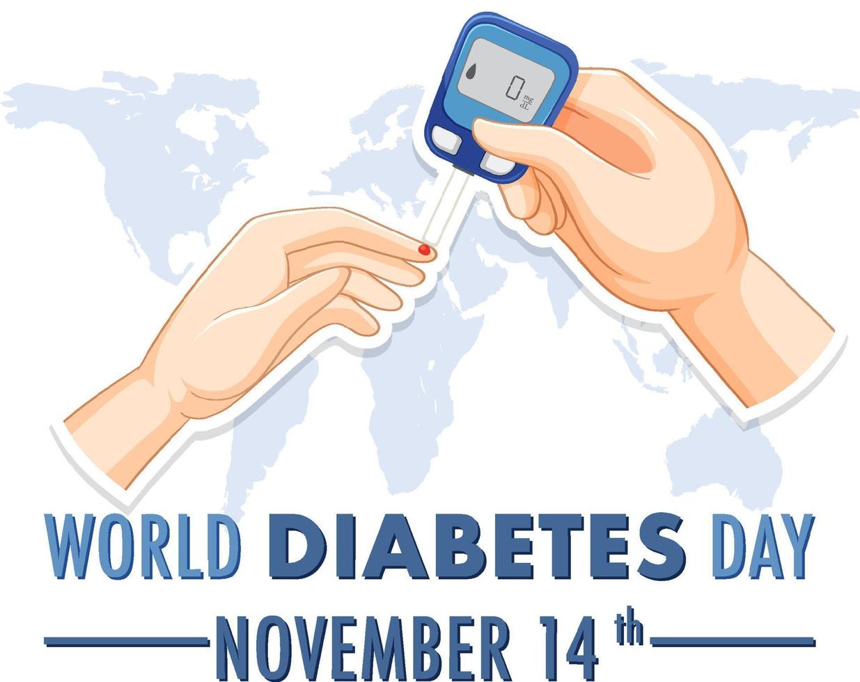 diseño del logotipo del día mundial de la diabetes vector