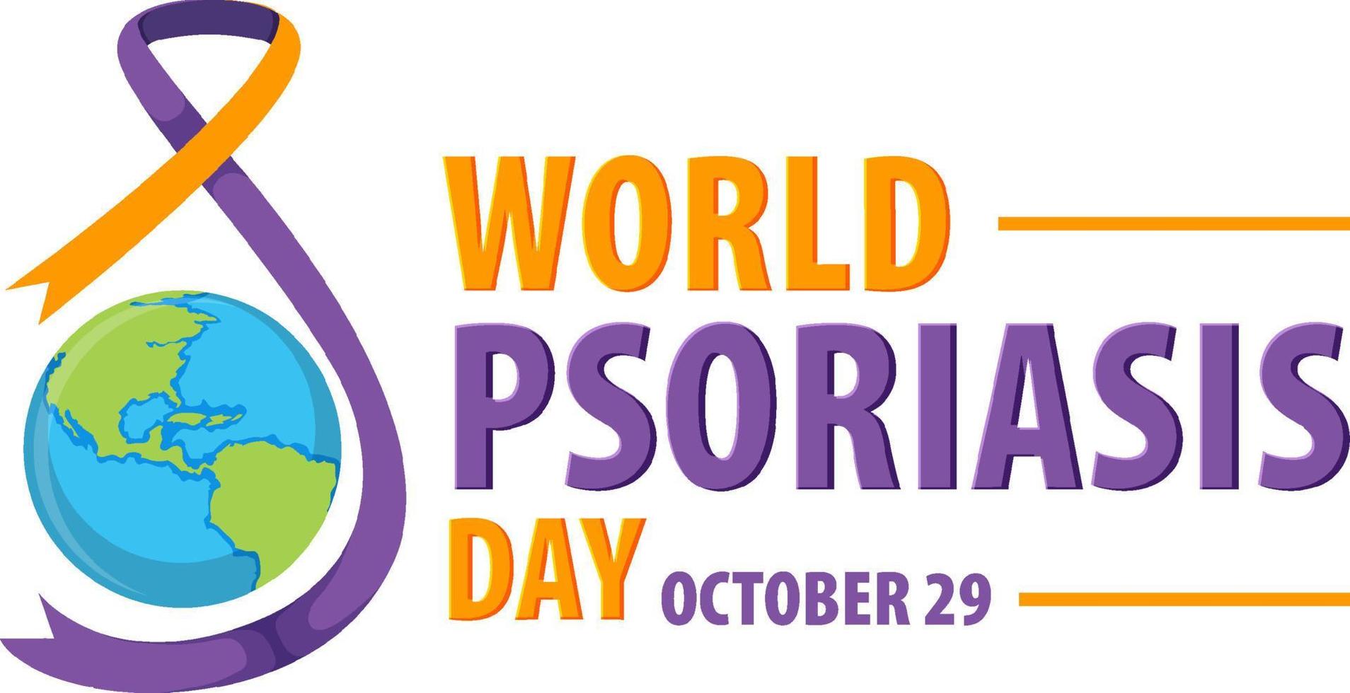 cartel del día mundial de la psoriasis vector