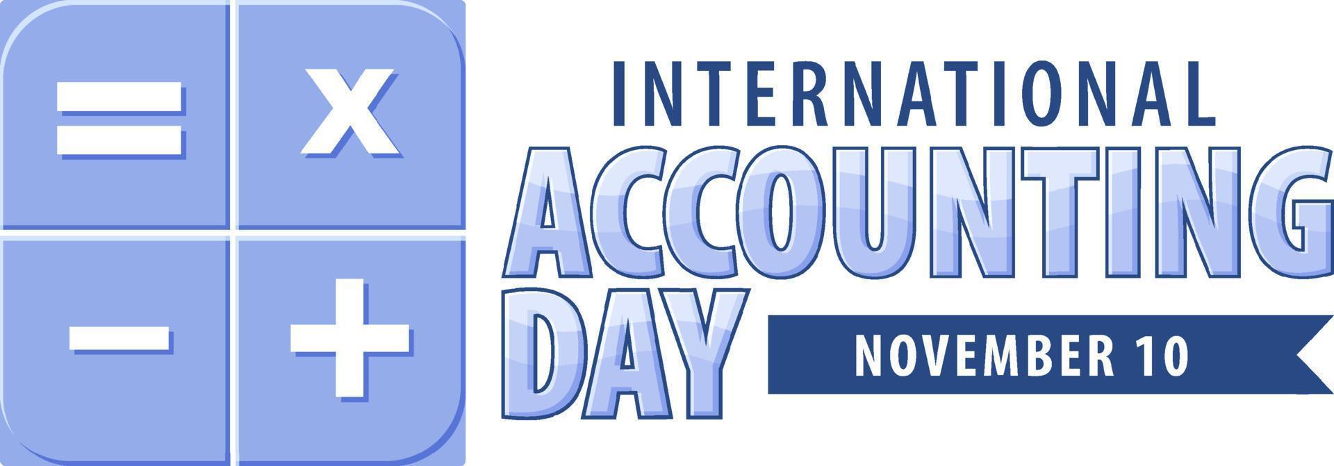 International Accounting Day Logo Design vector