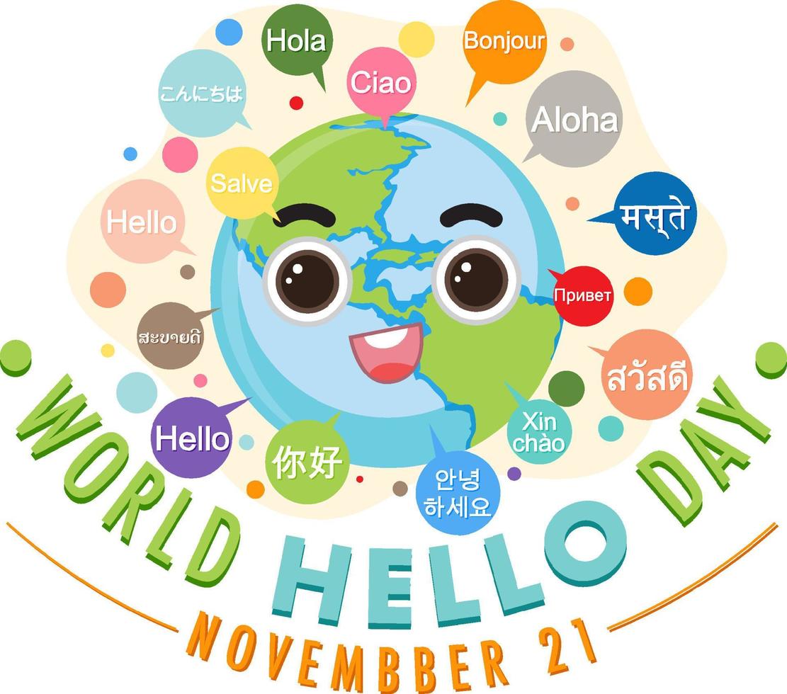 World hello day banner design 12495691 Vector Art at Vecteezy