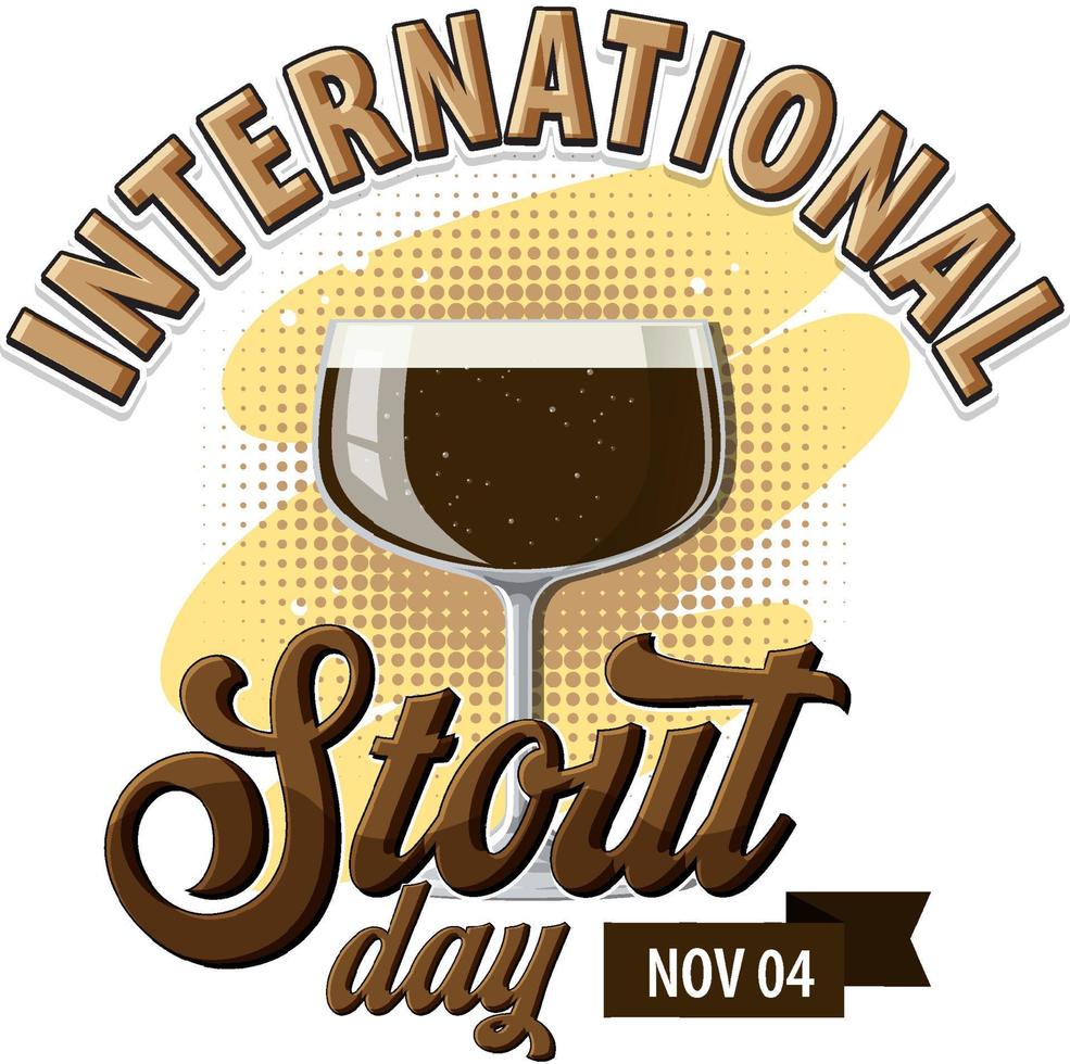 International Stout Day Banner Design vector