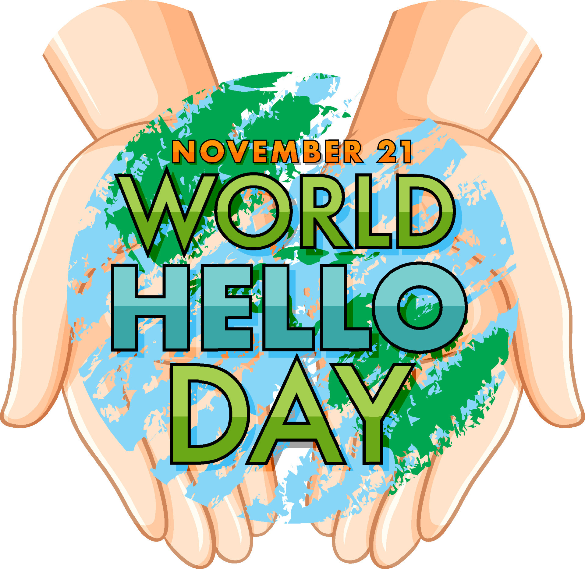 World hello day banner design 12495856 Vector Art at Vecteezy