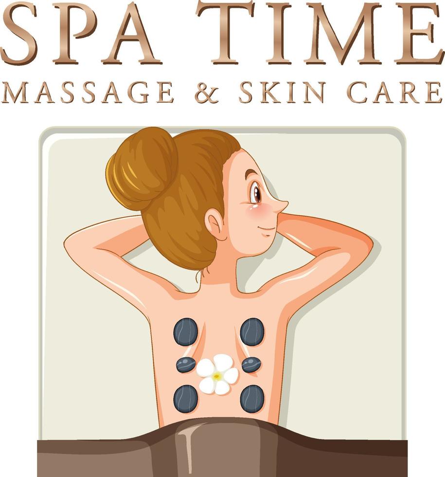 Luxury spa poster template design vector