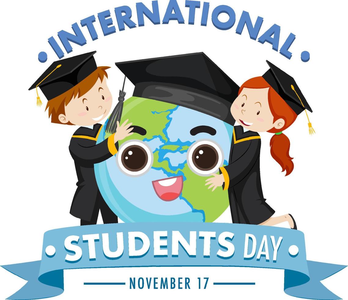 International Student Day Banner Design vector