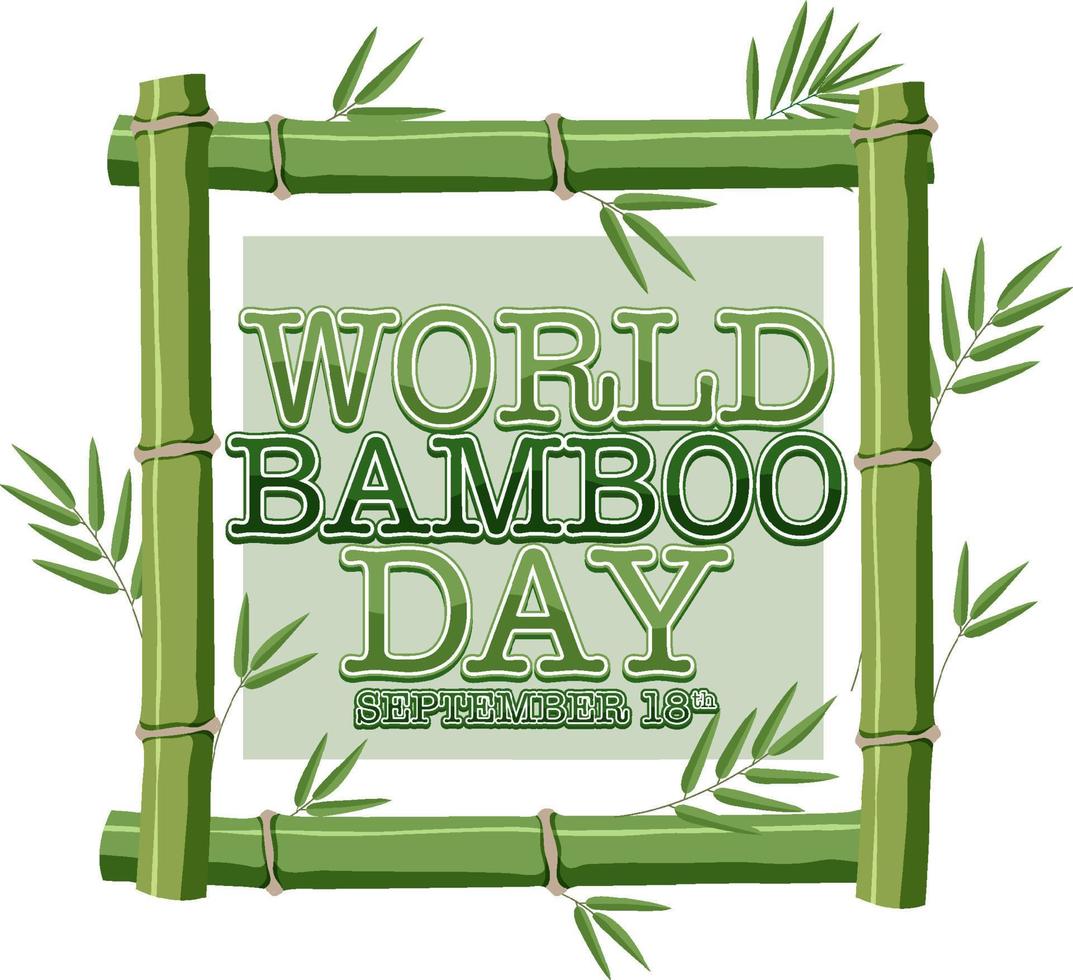 World Bamboo Day September 18 vector