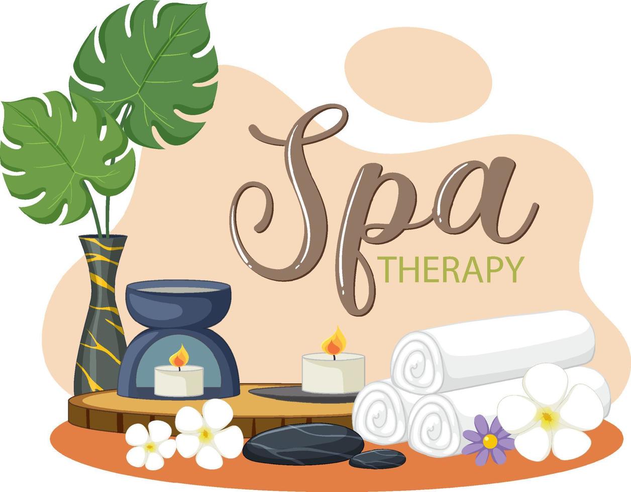 Spa therapy banner design vector