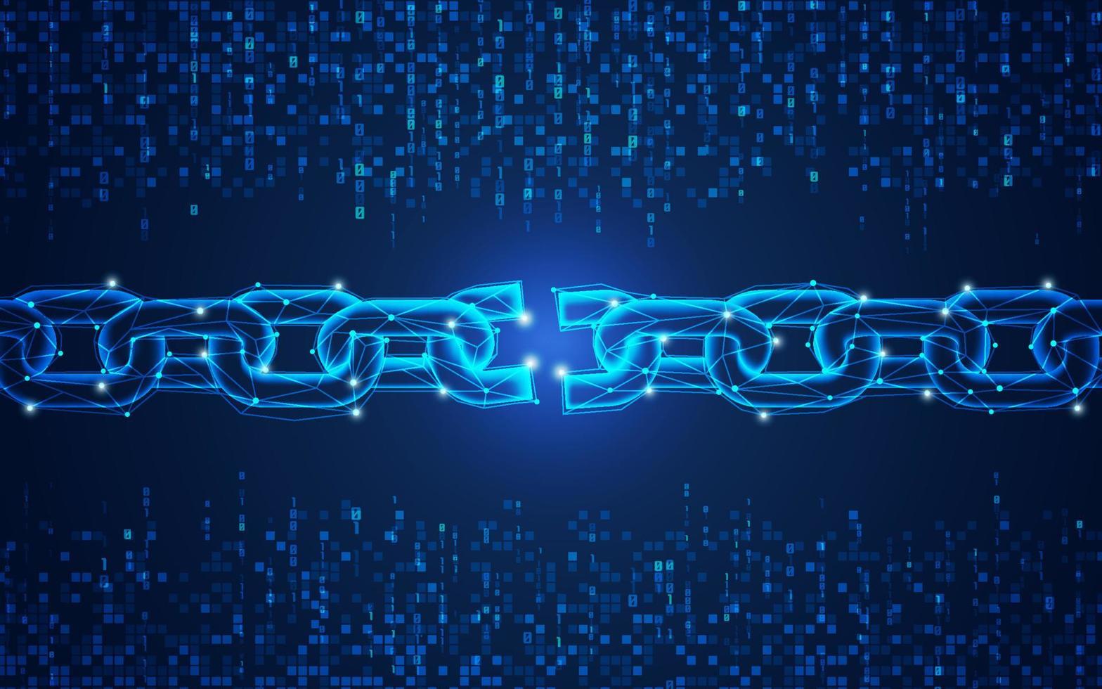 broken chain digital vector