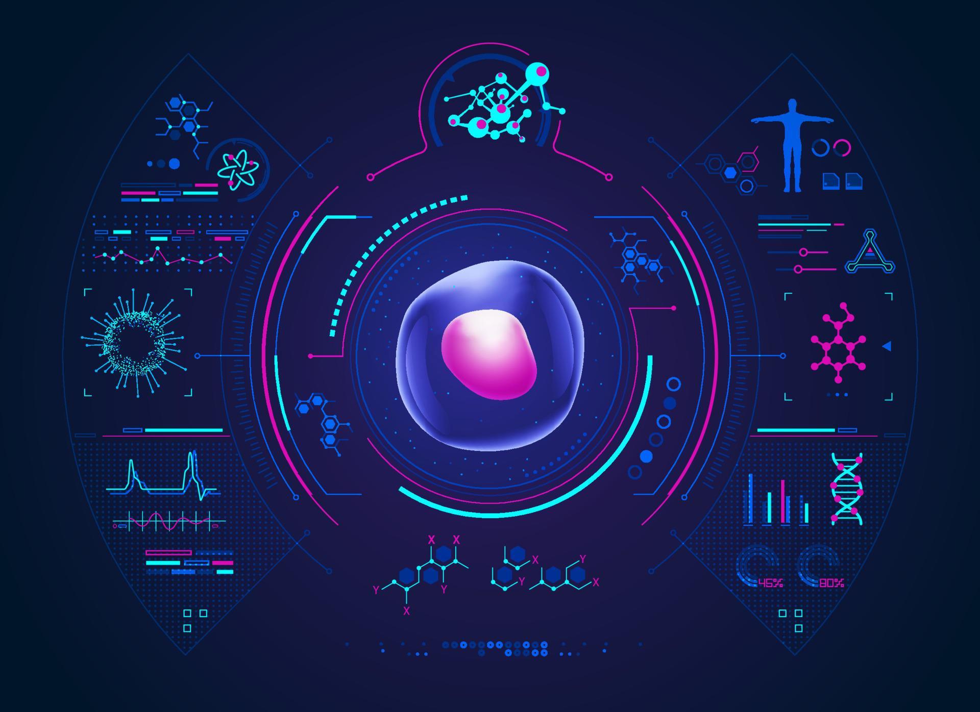 Cell Analysis Interface 12495991 Vector Art at Vecteezy