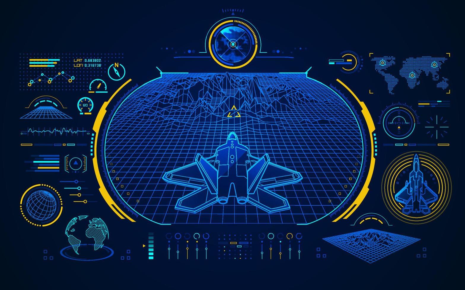 air fighter interface vector