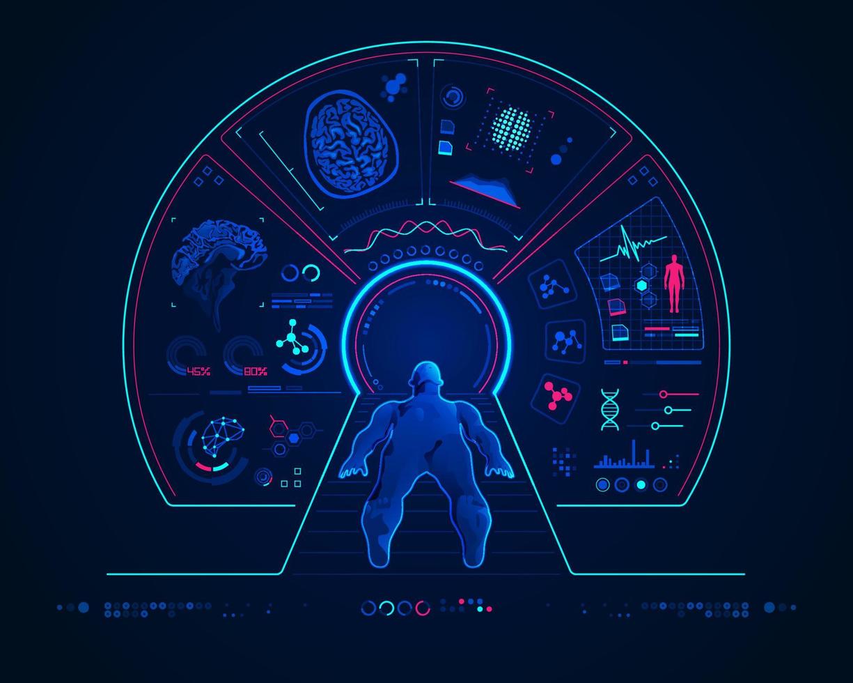 MRI Scan Interface vector