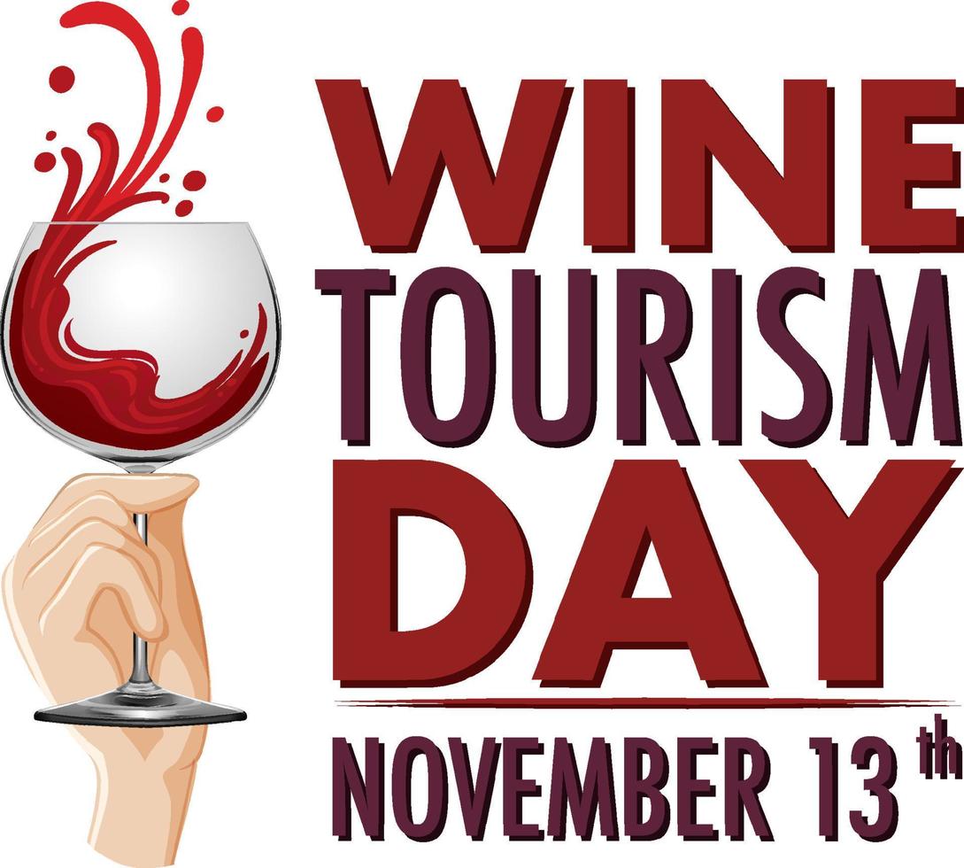 Wine Tourism Day Poster Template vector