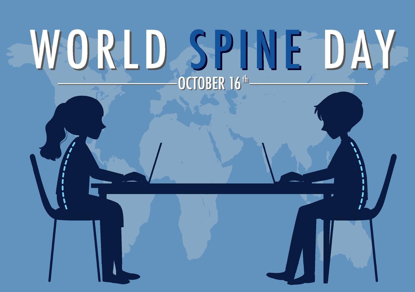 World Spine Day Banner Design vector