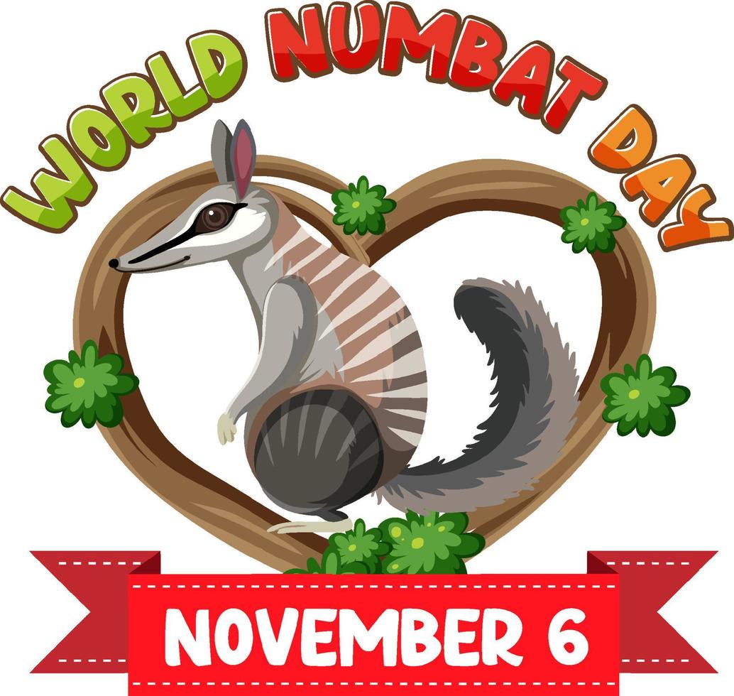 World Numbat Day Banner Logo vector