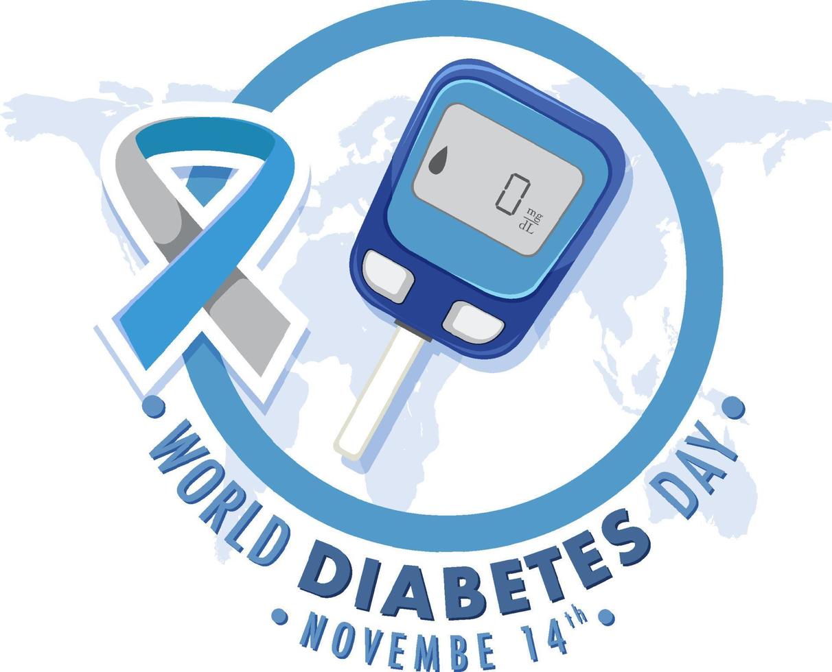 World Diabetes Day Logo Design vector