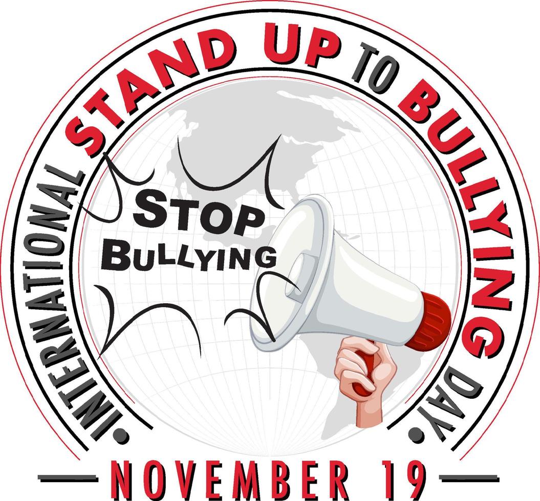 International stand up to bullying day poster design vector