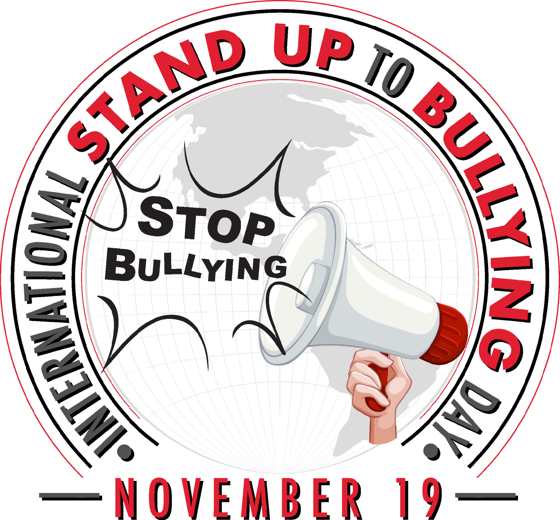 International stand up to bullying day poster design 12496074 Vector
