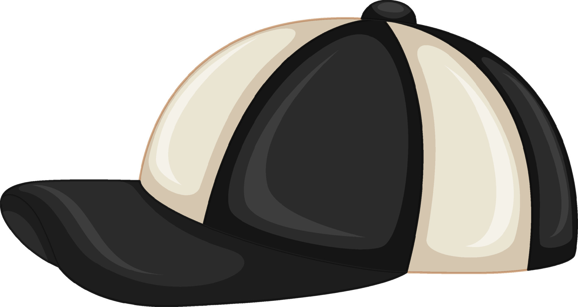 Hat in black and white colors 12496091 Vector Art at Vecteezy