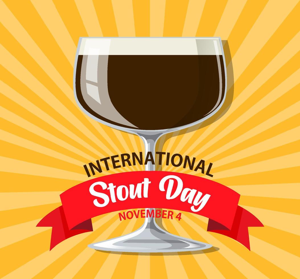 International Stout Day Poster Design vector